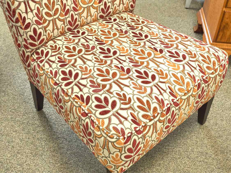 Armless Accent Chair in Autumn Tones