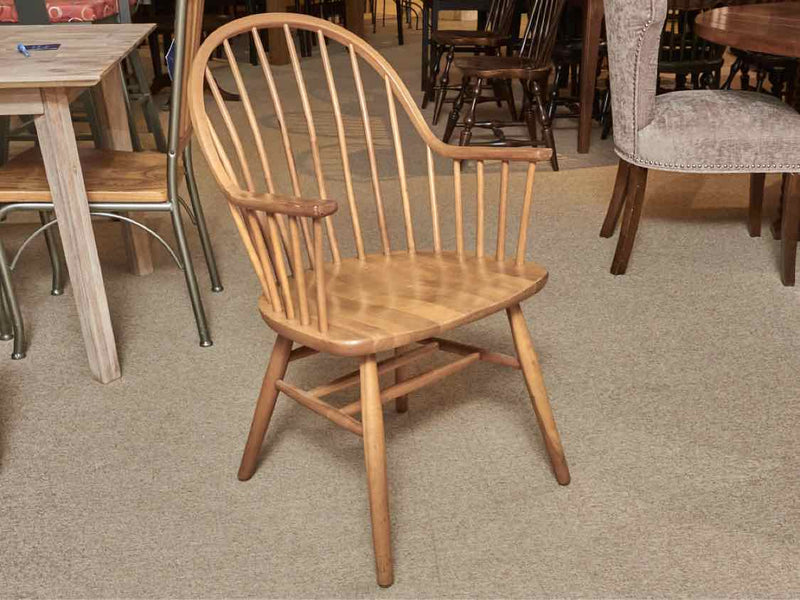 Cherry Table Shaker Style Legs  & 2 Windsor Arm 4 Side Chair Set