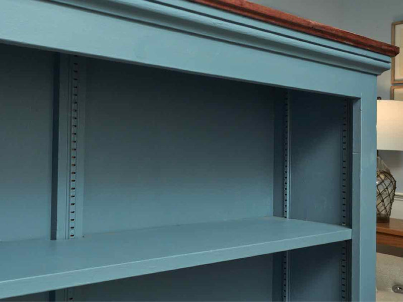 Cherry Top 4 Shelf Bookcase In 'Juniper Berry Blue' Finish