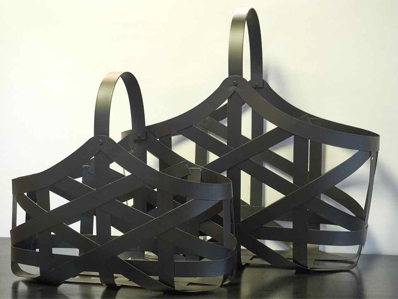 'Tyrell' Set of Two Iron Metal Baskets