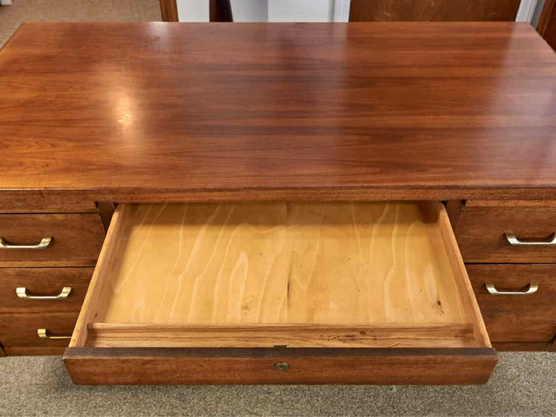 Cherry Six Drawer Writing Desk