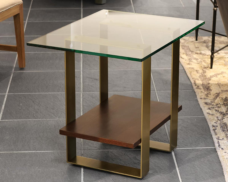 Ethan Allen 'Rosemoor' Glass Side Table