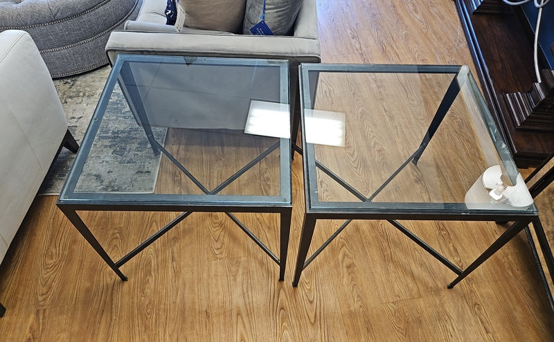 Glass Topped Side Table