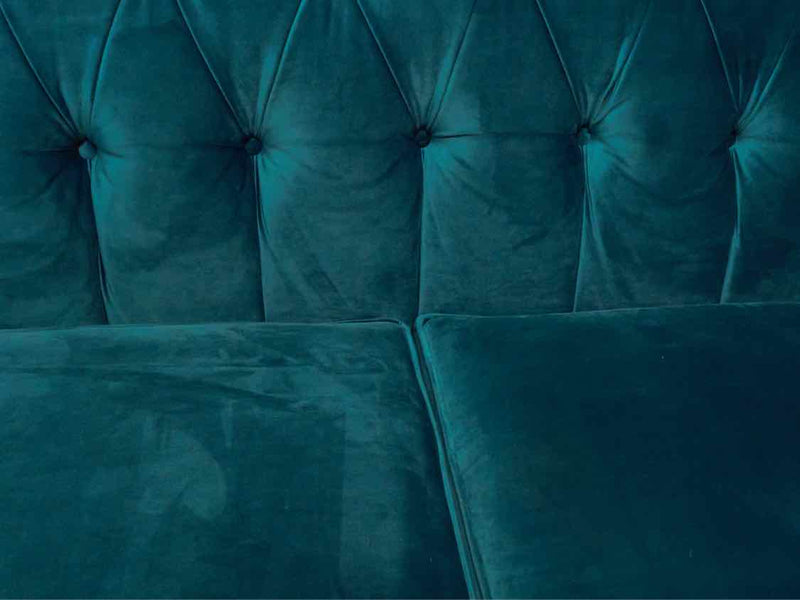 Emerald Green Performance Velvet  2 Cushion Tufted Back Sofa