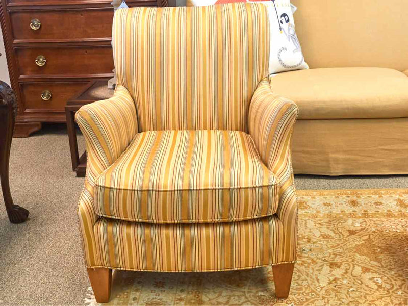 Pair of Sam Moore Striped Arm Chairs