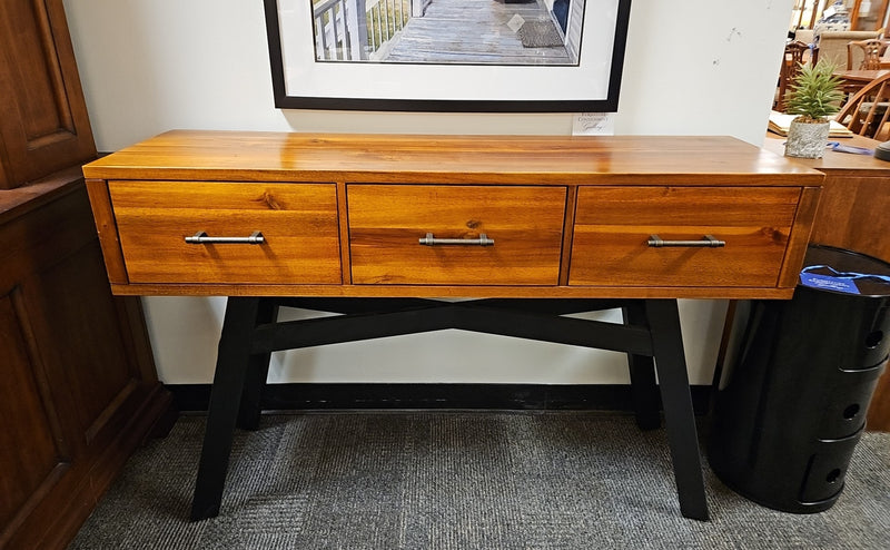 3-Drawer Wood Topped Console