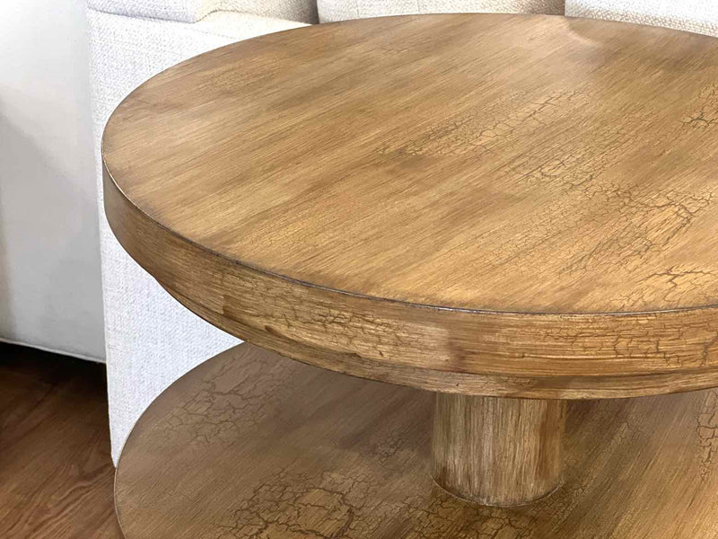 3 Tier Round Maple Side Table