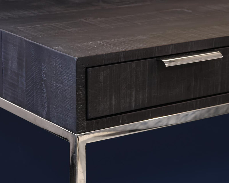 Bernhardt 'Coleman' Desk in Charcoal Grey Finish with 3 Drawers