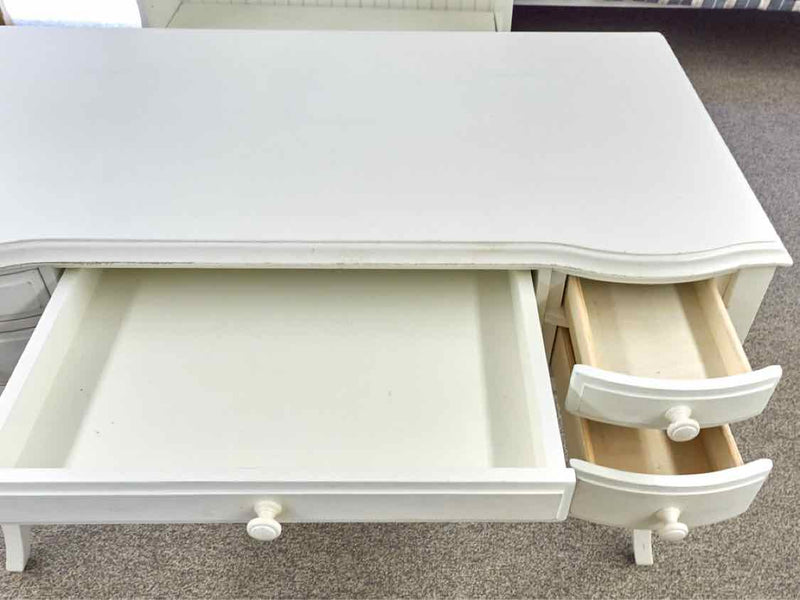 Ethan Allen White Writing Desk & Chair