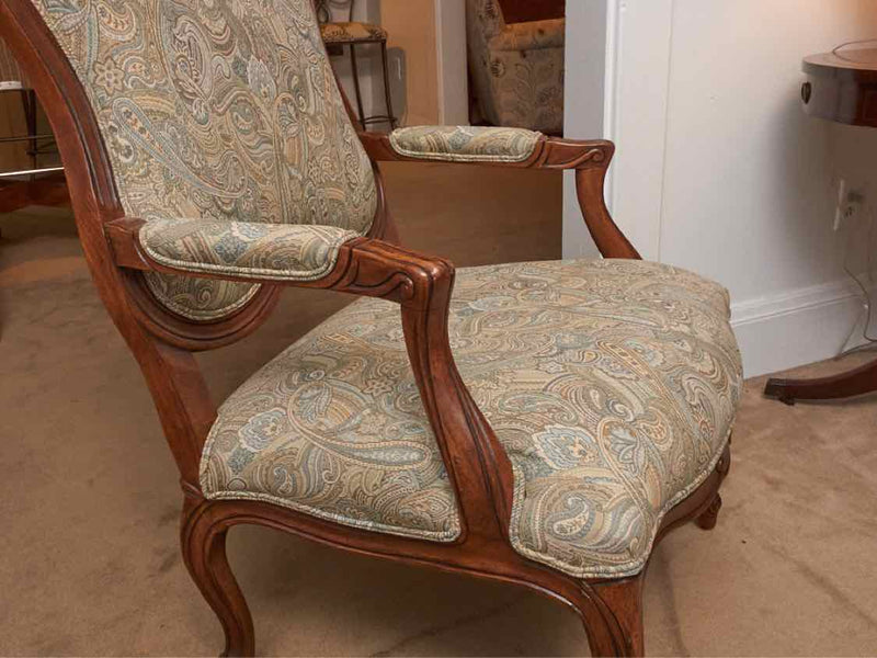 Ethan Allen French Country In Paisley Design Upholstery Chair