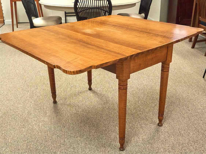 Tiger Maple Drop Leaf Table