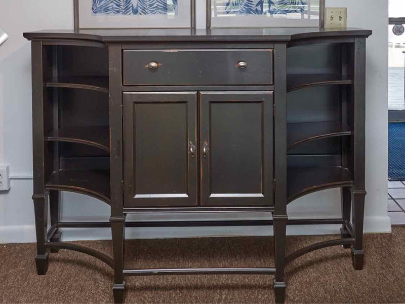 Nichols & Stone Williamsburg Collection Distressed  Black Finish 2 Door Server