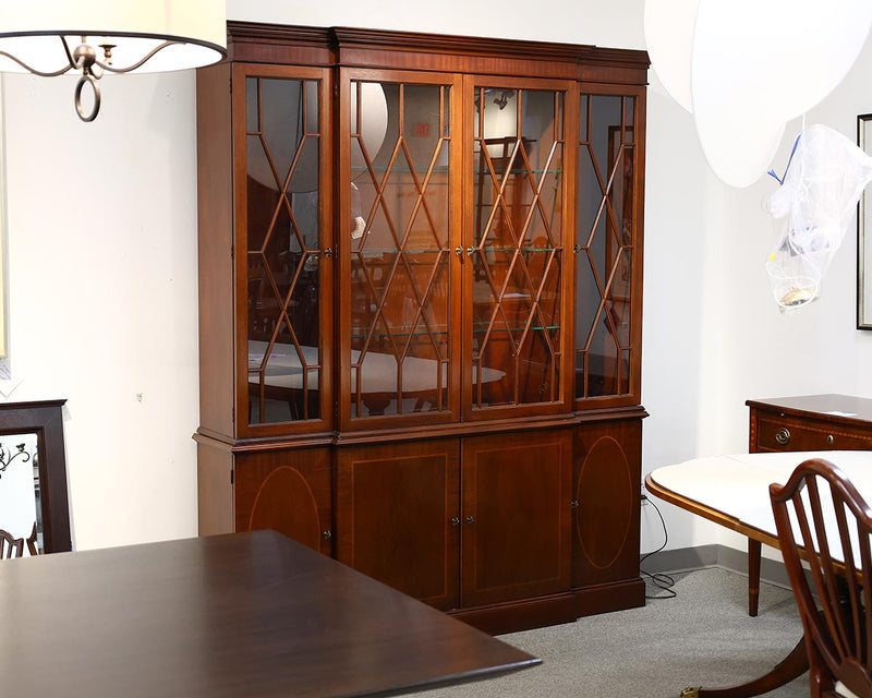 Baker Inlaid Mahogany China Cabinet