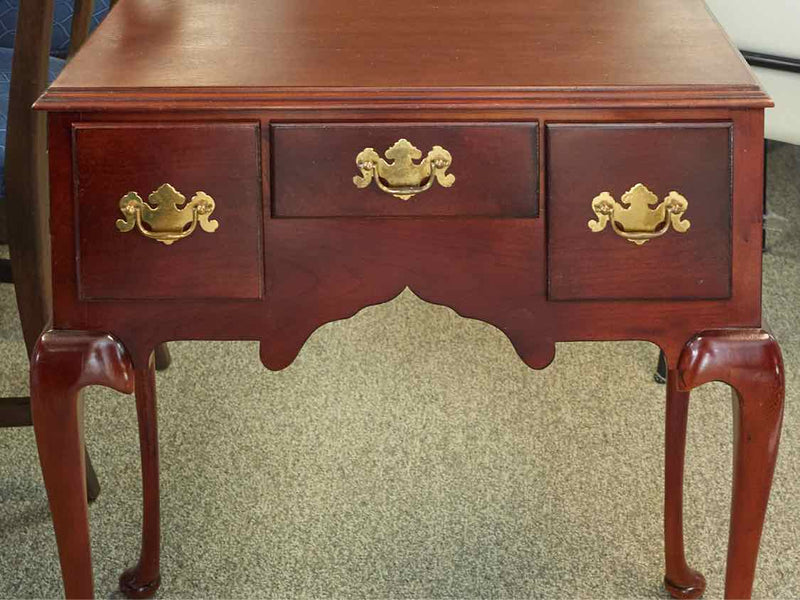 Queen Anne Mahogany Lowboy with 3 Drawers