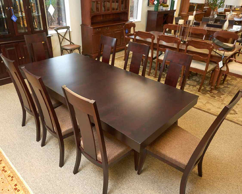 Canadel Dark Cherry Double Pedestal Table & Chair Set