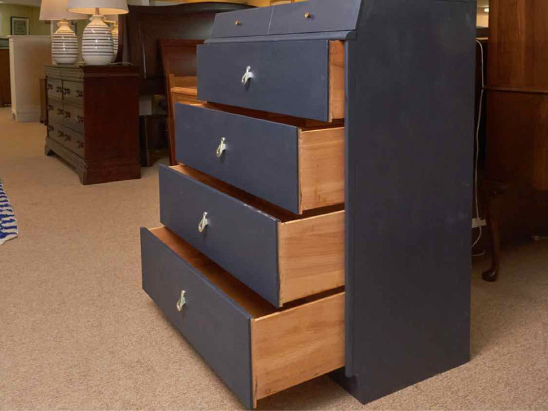 Tall Chest 5 Drawer In 'Blueberry Blue Finish