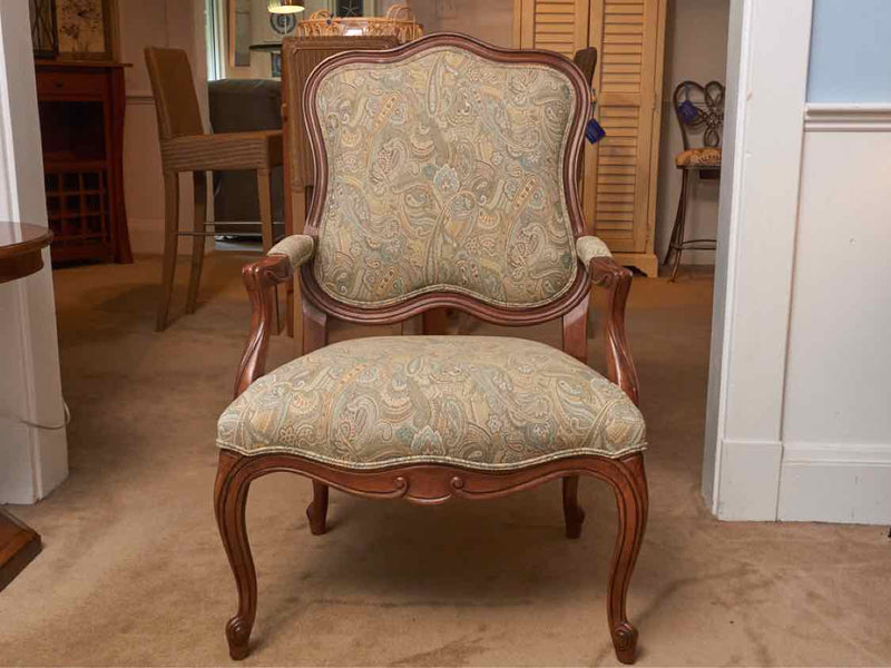 Ethan Allen French Country In Paisley Design Upholstery Chair