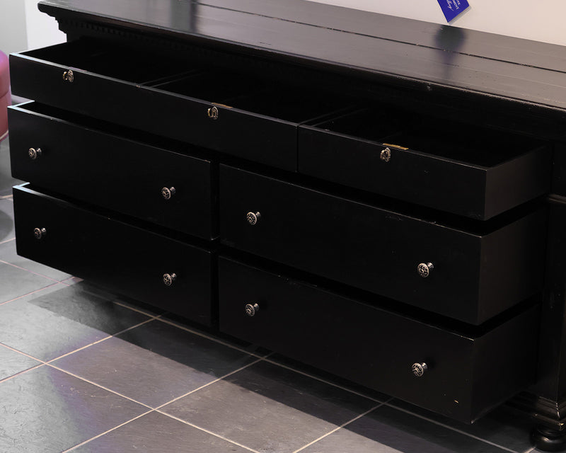 RH French Empire 7-Drawer Dresser in Black Oak Finish