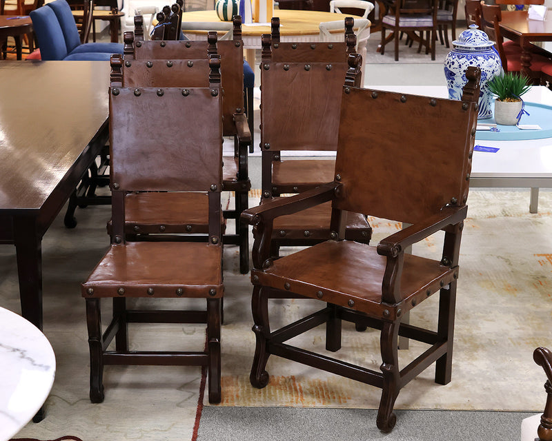 Set of 6 South Cone Spanish Colonial Dining Chairs