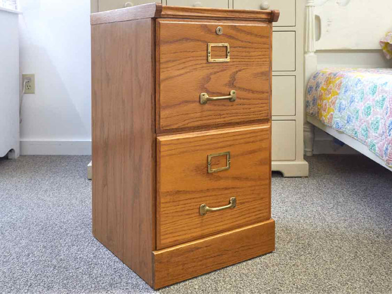 Two Drawer Cherry File Cabinet