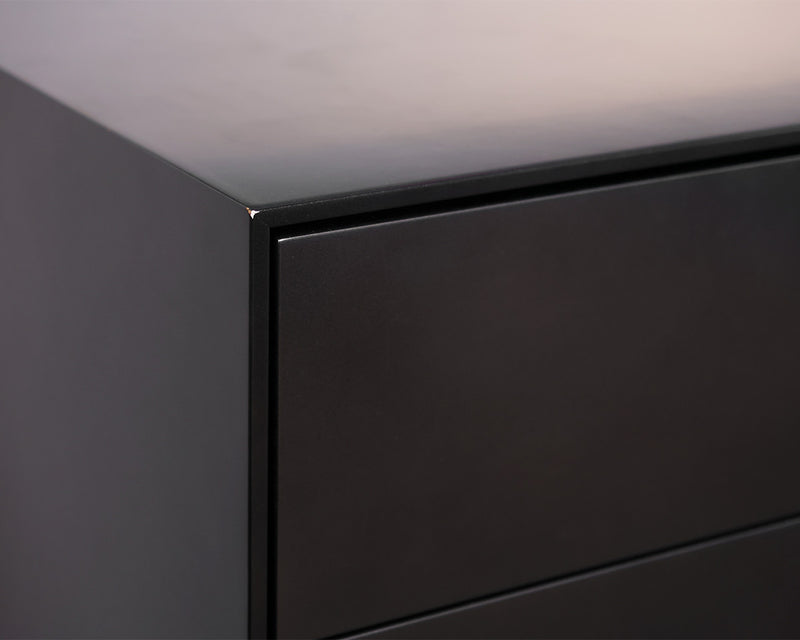 MaxAlto Alcor LX07 Black Metal 4 Drawer Console