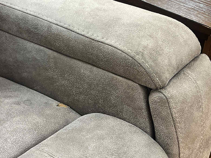 Grey Microsuede Power Recliner