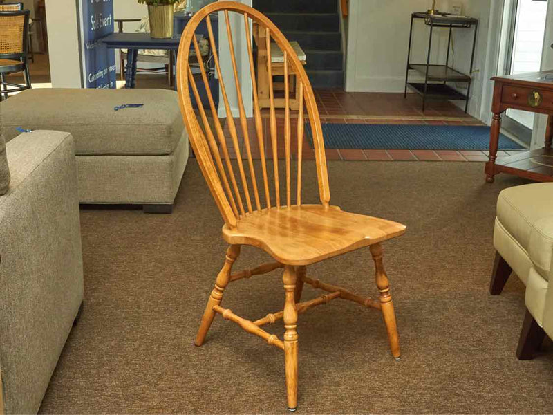 Set Of 4 Stained Ash Windsor  Dining Chairs