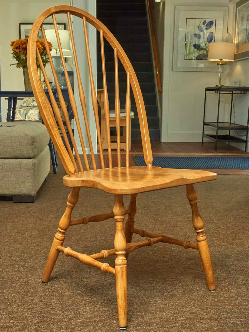 Set Of 4 Stained Ash Windsor  Dining Chairs