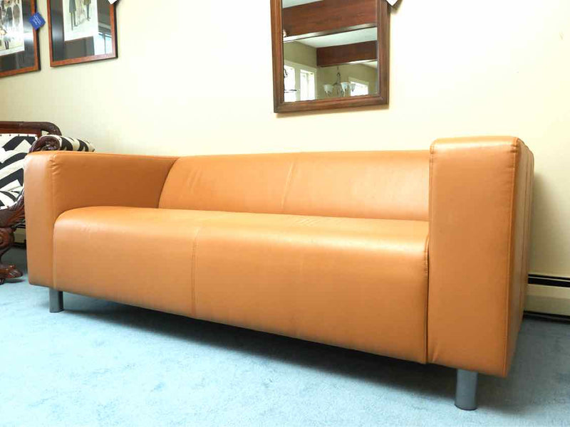 Caramel Color Bonded Leather Loveseat