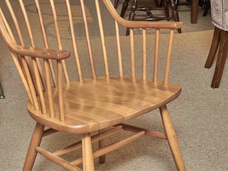 Cherry Table Shaker Style Legs  & 2 Windsor Arm 4 Side Chair Set