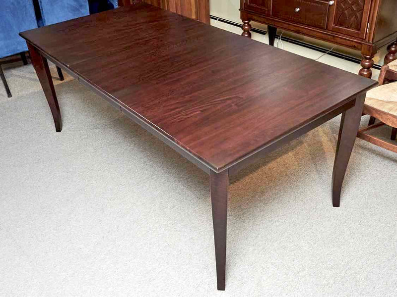 Crate & Barrel 'Cabria' Dark Stained Mango Wood  & Leaf Dining Table