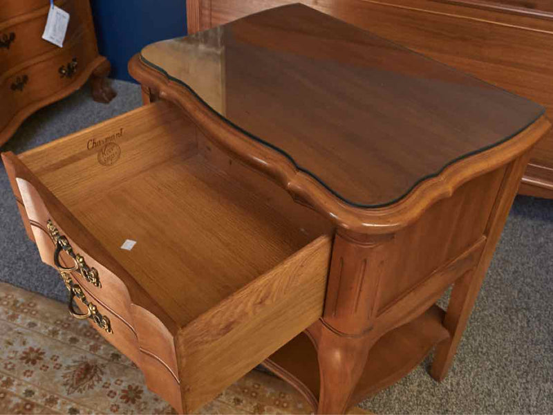 Cherry Nightstand With Scalloped Edges