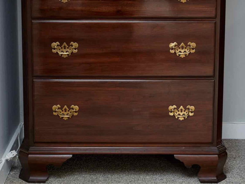 Ethan Allen Georgian Court Cherry Chest W/ Secretary