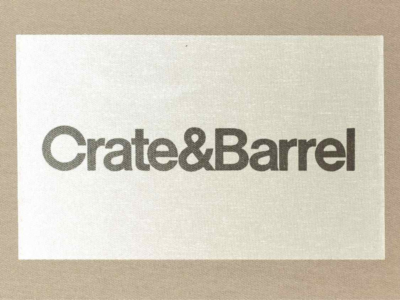 Crate & Barrel "Axis II" Custom Gray Brown  High Performance Fabric 3 Seat Sofa