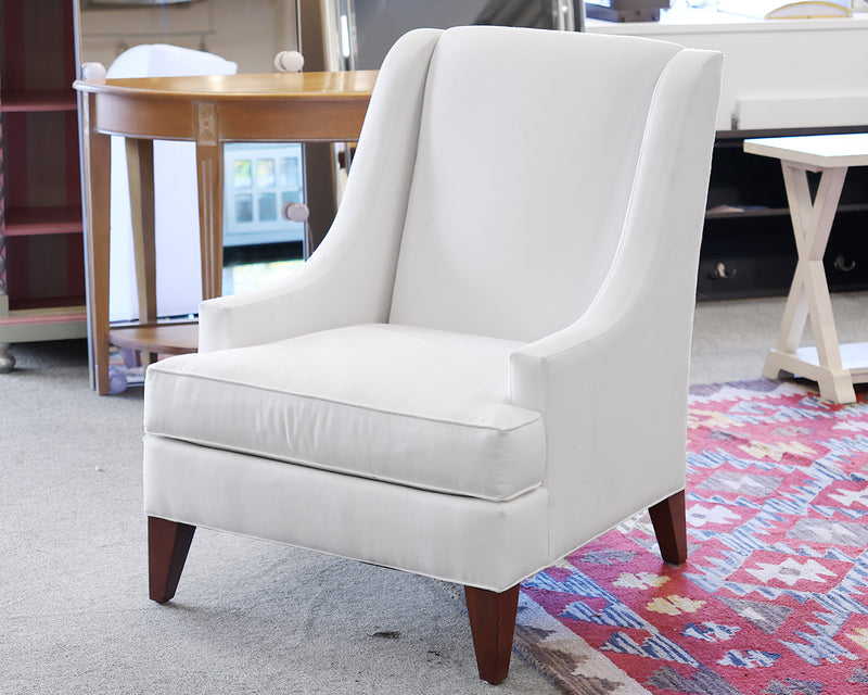 Ethan Allen Emerson Chair in White Linen