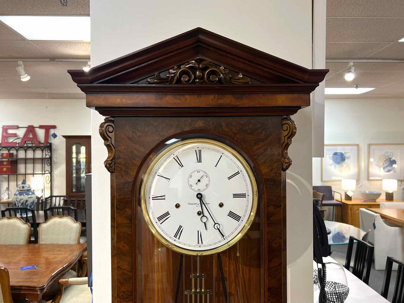 Comitti of London Burled Walnut Grandfather Clock