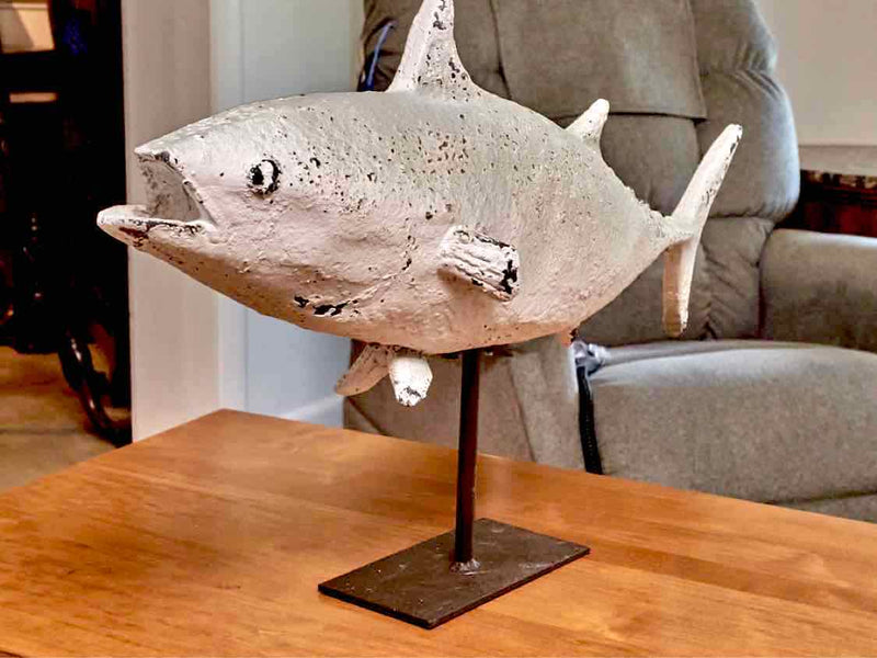 Resin Distressed Finish Tuna Sculpture