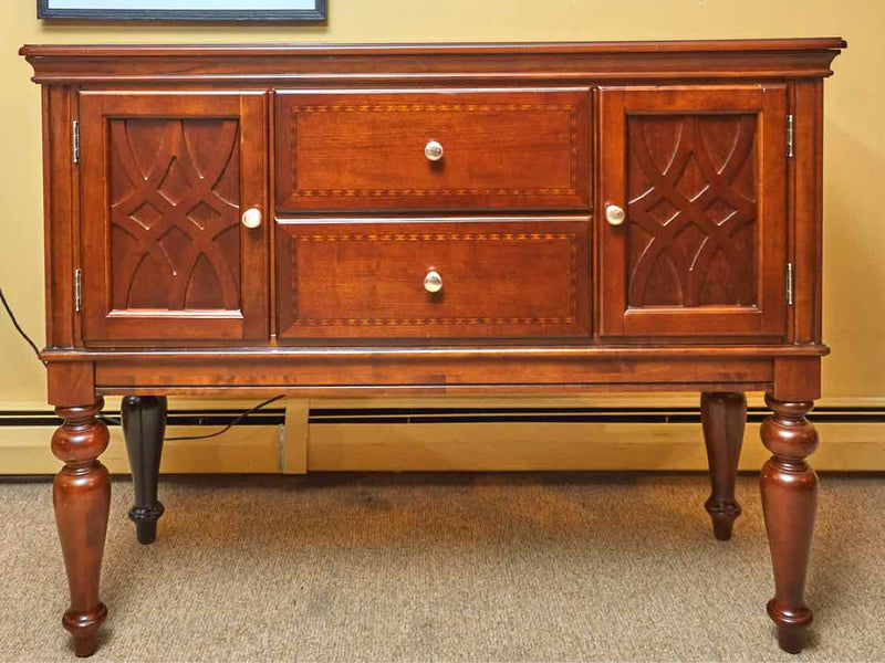 Standard Furniture Cherry Finish Inlay Accents 2 Drawer 2 Door  Sideboard