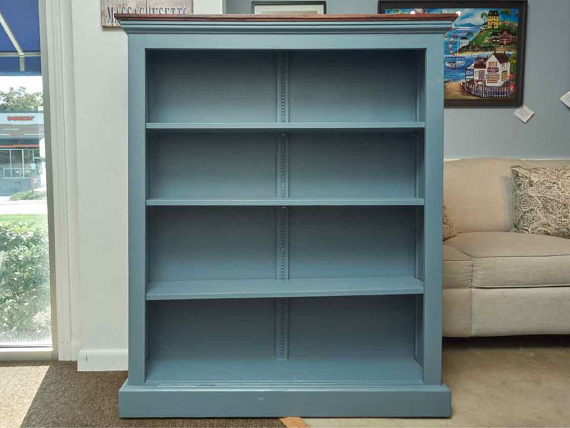 Cherry Top 4 Shelf Bookcase In 'Juniper Berry Blue' Finish