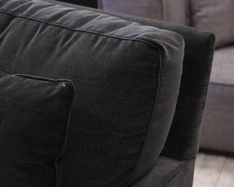 Bassett Swivel Glider in Black Chenille