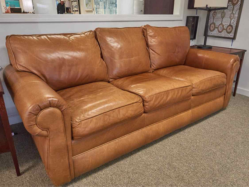 Ethan Allen 'Conor' Leather Sofa