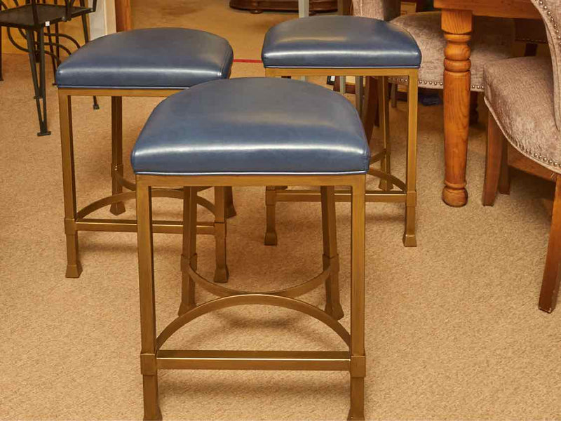 Set of 3 Grandin Road 'Solan' Backless  Counter Stools