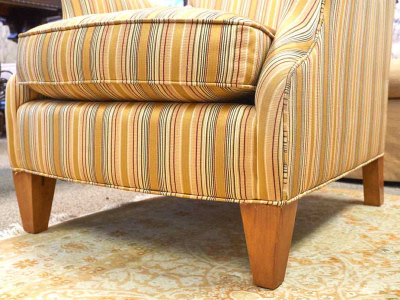 Pair of Sam Moore Striped Arm Chairs