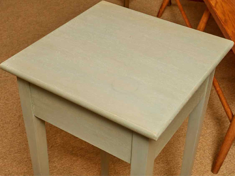 Gray Stained Square Side Table