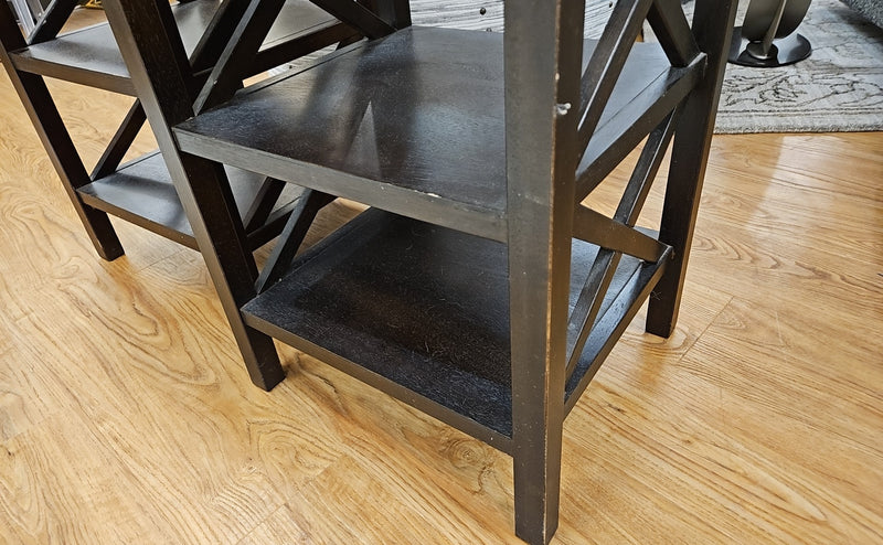 Pair of Espresso Side Tables