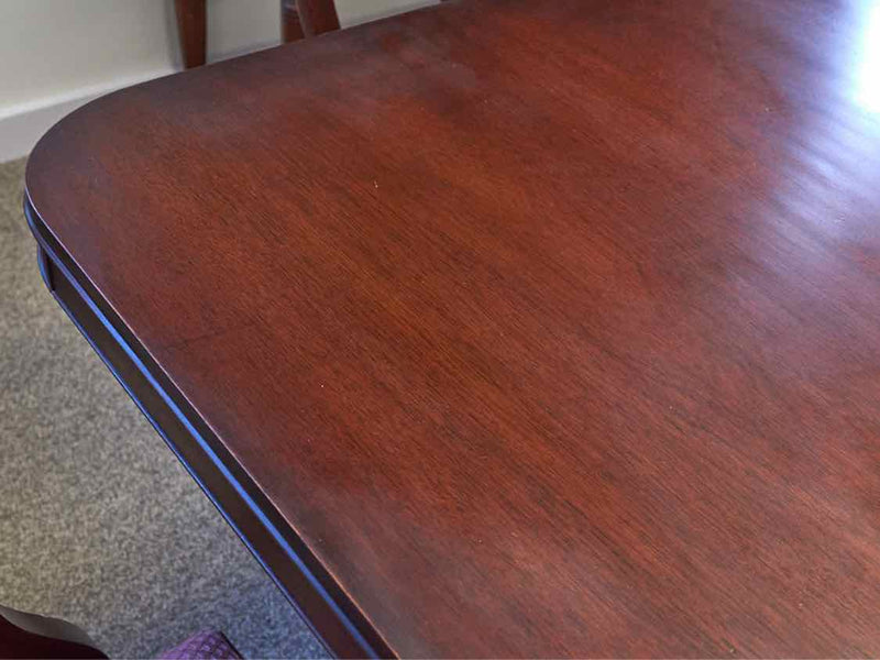 Mahogany  Duncan Phyfe Double Pedestal Table & 6 Chair Set