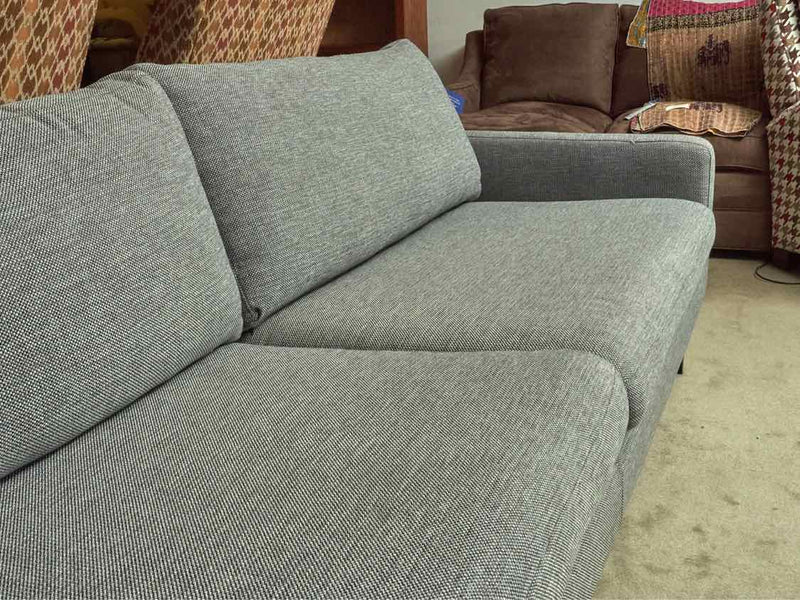 Sofa Company 'Jones' 2 Cushion Gray Textured Upholstered  Sofa