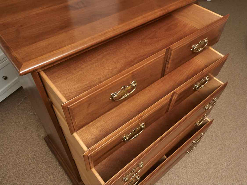 Rock Maple 4 Drawer Chest With Brass Handles