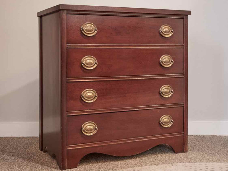 Mahogany Four Drawer Nightstand