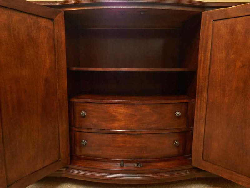 Drexel Mahogany Sideboard with 12 Drawers & 2 Doors with Antique Bronze Handles